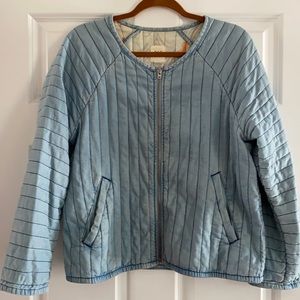 chambray bomber jacket